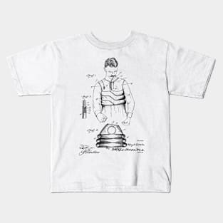 Life Preserver and Swimming Apparatus Vintage Patent Hand Drawing Kids T-Shirt